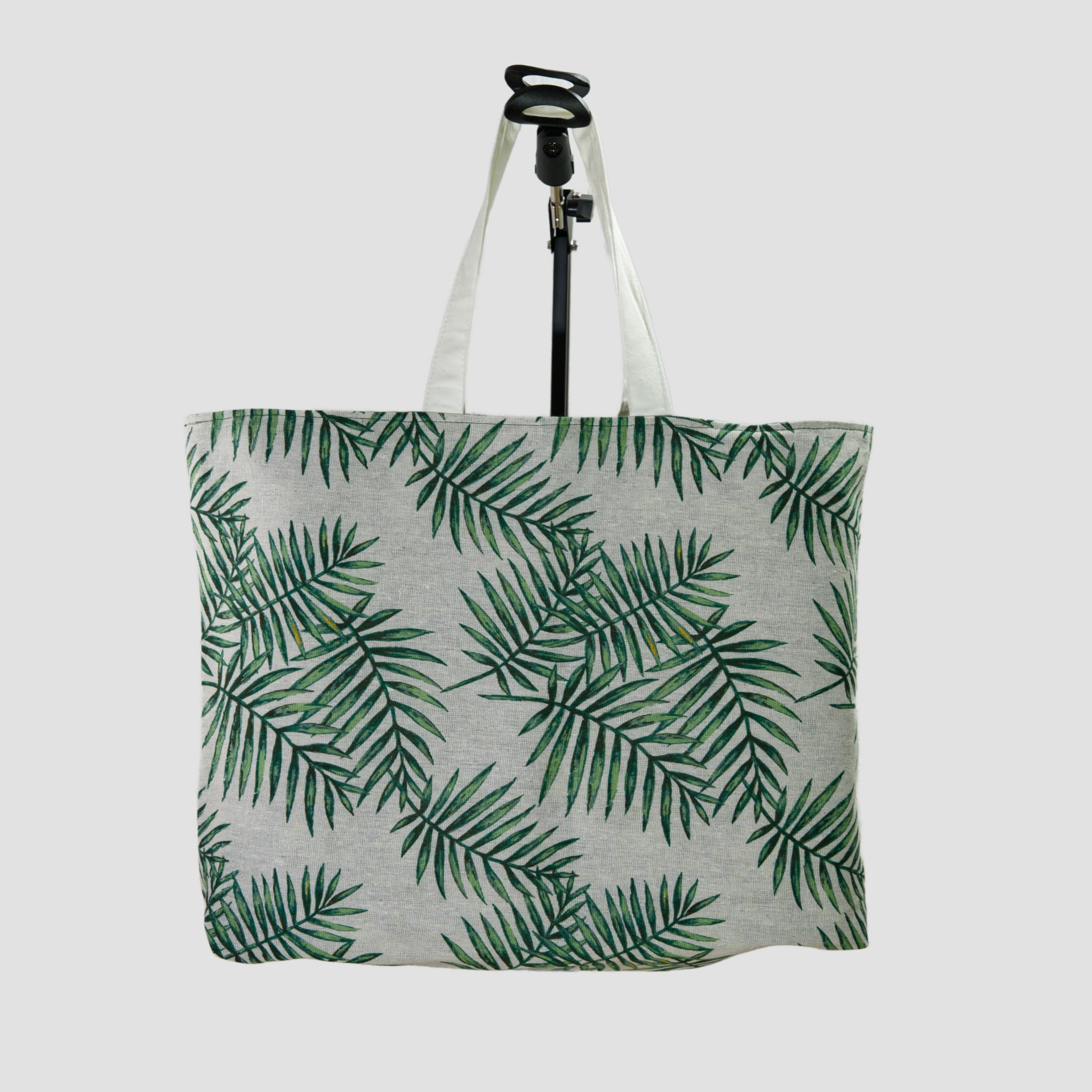 Tote Bag With Print Of Leaves